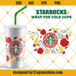 Teach Love Inspire Starbucks Cup SVG, Teacher Fuel SVG Apple SVG for Starbucks Cups SVG