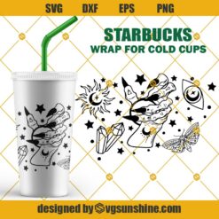 Basic Witch Starbucks Cup Svg File For Cricut, Magic Full Wrap For Starbucks Cold Cup Svg