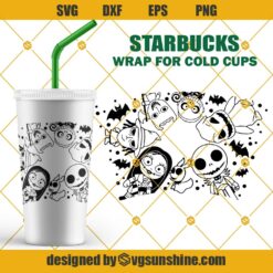 Jack Skellington And Sally Starbucks Cup SVG, Oogie Boogie SVG Lock Shock and Barrel SVG Starbuck SVG