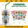 Full Wrap Jack Skellington Starbucks Cup SVG