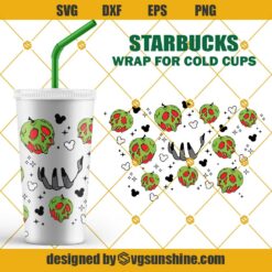 Poison Apple Starbucks Cup SVG, Full Wrap Witch Poison SVG, Halloween Starbucks Cold Cup SVG