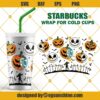 Pumpkin Jack Skellington Starbucks Cold Cup SVG, Pumpkin King SVG, Full Wrap for Starbucks Venti Cold Cup SVG