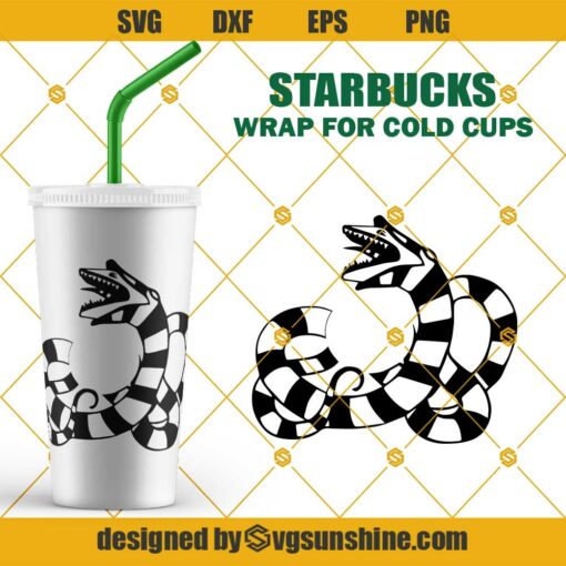 Sandworm Starbucks Cup SVG, Sandworm Beetlejuice Halloween Starbucks Cold Cup SVG