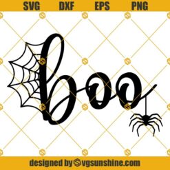 BOO SVG, Halloween SVG, Halloween Boo Spiderweb SVG