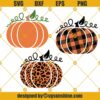 Buffalo Plaid and Leopard Pumpkin SVG, Pumpkin SVG Bundle, Plaid Pumpkin SVG, Pumpkin Clipart, Pumpkin Halloween SVG