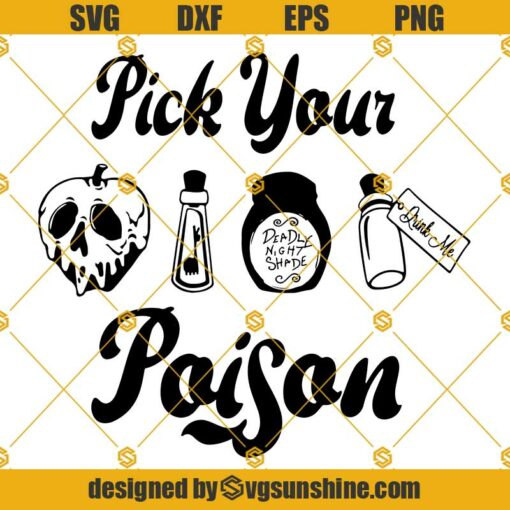 Disney Villain Pick Your Poison SVG, Disney Villain SVG