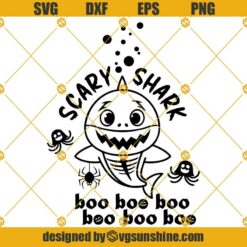 Halloween Scary Shark SVG, Baby Shark SVG, Boo Boo SVG