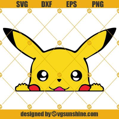 Pikachu Svg, Pokemon Svg, Png Dxf Eps Cut files, Pikachu