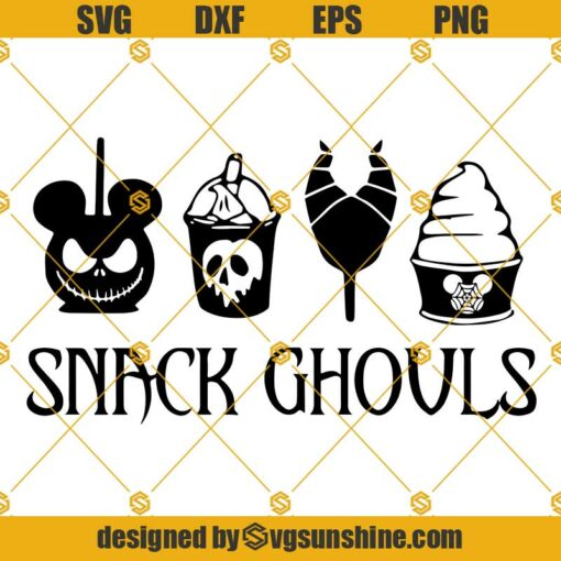Snack Ghouls Svg, Disney Halloween Svg, Mickey head Svg, Poison Apple Svg