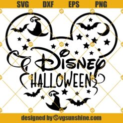 Disney Halloween SVG, Mickey Mouse Head SVG PNG DXF EPS Cut Files Clipart Cricut Silhouette