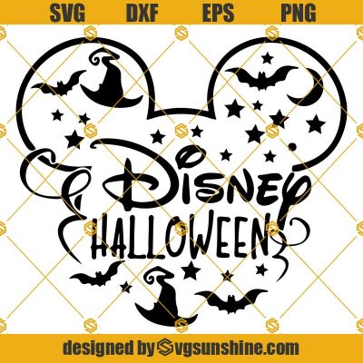 Disney Halloween SVG, Mickey Mouse Head SVG PNG