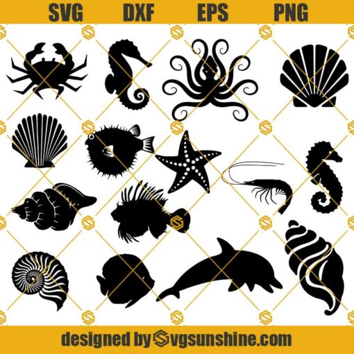 Ocean SVG Bundle, Under The Sea Svg, Ocean Clipart, Ocean Animals Svg