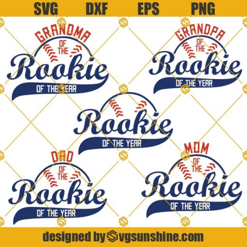 Rookie of the year Svg, Birthday Svg, Rookie baseball Svg, Family of rookie Svg files for cricut
