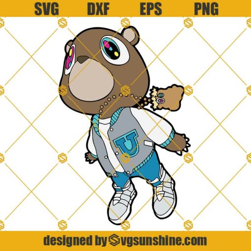 Yeezy Bear SVG Cut File, Kanye West Bear SVG