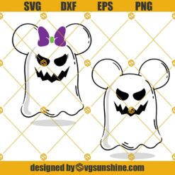 Ghost Svg, Mickey and Minnie Halloween Svg, Halloween Disney Svg