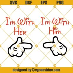 Disney Couple Svg, Mickey Hands Svg, Her And His SVG, Disney Svg