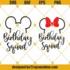 Disney Birthday Squad SVG