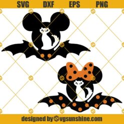 Disney Halloween SVG, Halloween SVG, Mickey Bat SVG