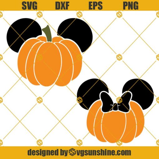 Disney Pumpkin SVG, Disney Halloween SVG, Mickey Pumpkin SVG