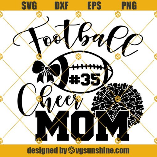 Football Cheer Mom SVG, Football Mom SVG, Cheerleading SVG PNG DXF EPS