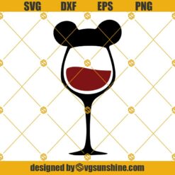 Mickey Mouse Wine SVG, Disney Wine SVG