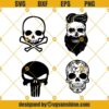 Skull SVG BUNDLE, Skull Clipart, Skull Cut Files For Silhouette, Skull Files for Cricut, Skull Dxf, Skull Png, Skull Eps, Skull Vector
