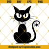 Halloween Black Cat SVG PNG DXF EPS Cut Files Clipart Cricut Silhouette