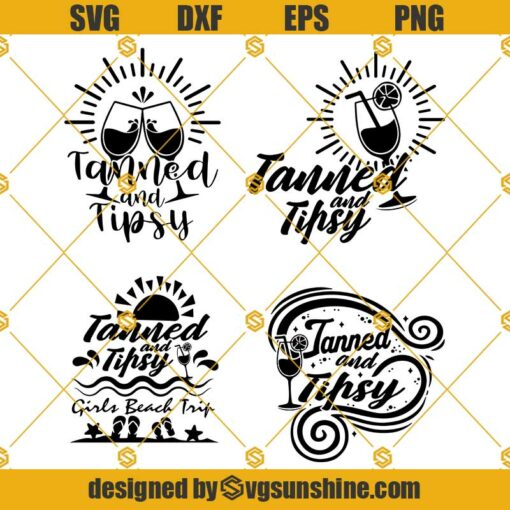 Tanned And Tipsy Svg Bundle, Girls Beach Trip svg, Funny Vacation Svg, Beach svg, Vacation svg, Lake Life svg, Summer Quote Svg
