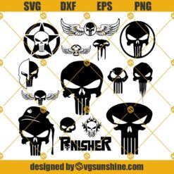 Punisher SVG for cricut, The Punisher SVG, Punisher Skull SVG, Cut File for Cricut & Silhouette