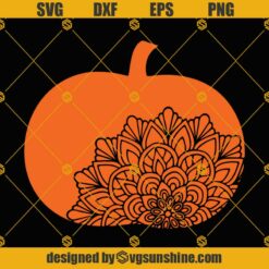 Pumpkin Mandala SVG, Pumpkin SVG, Mandala SVG PNG DXF EPS