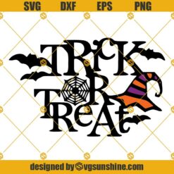 Trick Or Treat Svg, Halloween Svg, Pumpkin Cut File, Clipart, Svg Files For Silhouette, Files For Cricut