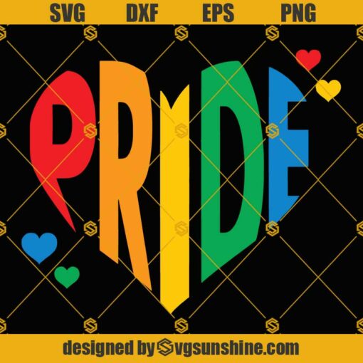 Pride Heart svg, LGBQT svg, pride svg