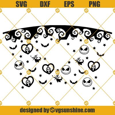 Jack Skellington Starbucks SVG, Full Wrap Starbucks