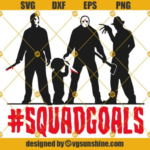 Squad Goals Horror Movie SVG, #SquadGoals Horror Movie SVG, Halloween Movie SVG
