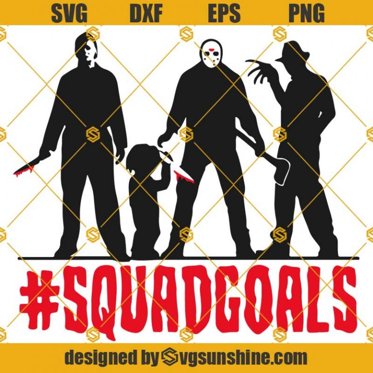 Squad Goals Horror Movie SVG, #SquadGoals Horror Movie SVG