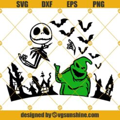Jack Skellington And Oogie Boogie Starbucks Cup SVG, Full Wrap for Starbucks Venti Cold Cup SVG