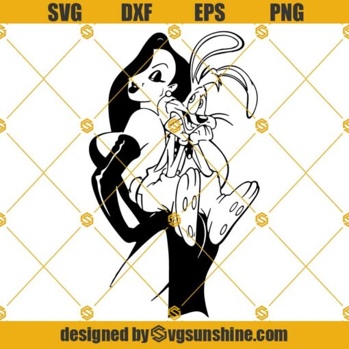Jessica and Roger Rabbit SVG PNG DXF EPS Cut Files Clipart Cricut Silhouette