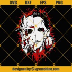 Leatherface Jason Michael Myers And Freddy SVG, Horror Movie Killers SVG, Jason Mask SVG