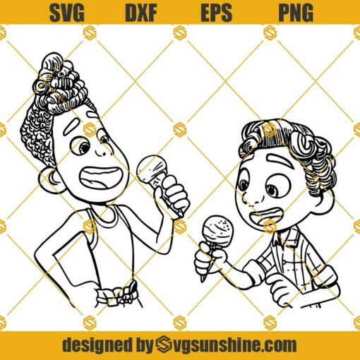 Luca and Alberto Pixar SVG PNG DXF EPS Cut Files Clipart Cricut Silhouette
