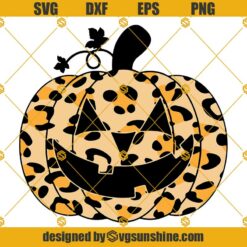 Leopard Pumpkin Svg, Leopard Print Pumpkin Svg, Pumpkin Halloween Svg