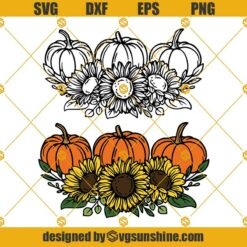 Sunflower Pumpkin svg, Flower Pumpkin cut file, Fall svg Autumn svg Halloween svg Thanksgiving svg