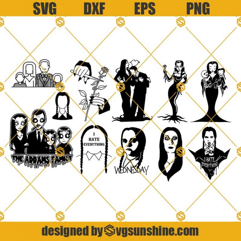 The Addams Family SVG Gomez Addams And Morticia SVG, Couples Halloween SVG