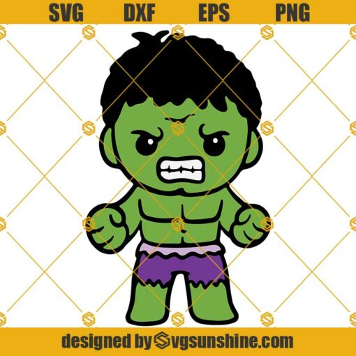 Baby Hulk SVG, Hulk SVG PNG DXF EPS Cut Files Clipart Cricut Silhouette