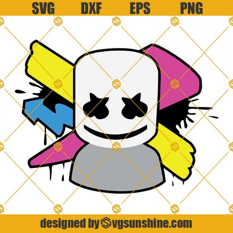 Dj Marshmello Face SVG Clipart Vector