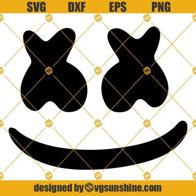Dj Marshmello Logo Vector Silhouette Cricut Clipart