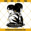 Levi Mikasa Attack on titan Svg, Anime Svg, Anime Designs Shirt, Love Anime Svg, Anime Manga SVG