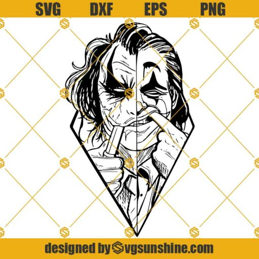 The Joker SVG, Joker SVG, Joker Artwork, Joker Silhouette, Clown Prince of Crime SVG Cut Files