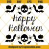 Happy Halloween SVG, Skull SVG, Bat SVG, Pumpkin SVG