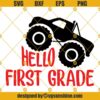 Hello 1st Grade SVG, First Grade Boy SVG, Monster Truck SVG,