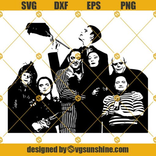 The Addams Family SVG PNG DXF EPS Cut Files Clipart Cricut Silhouette